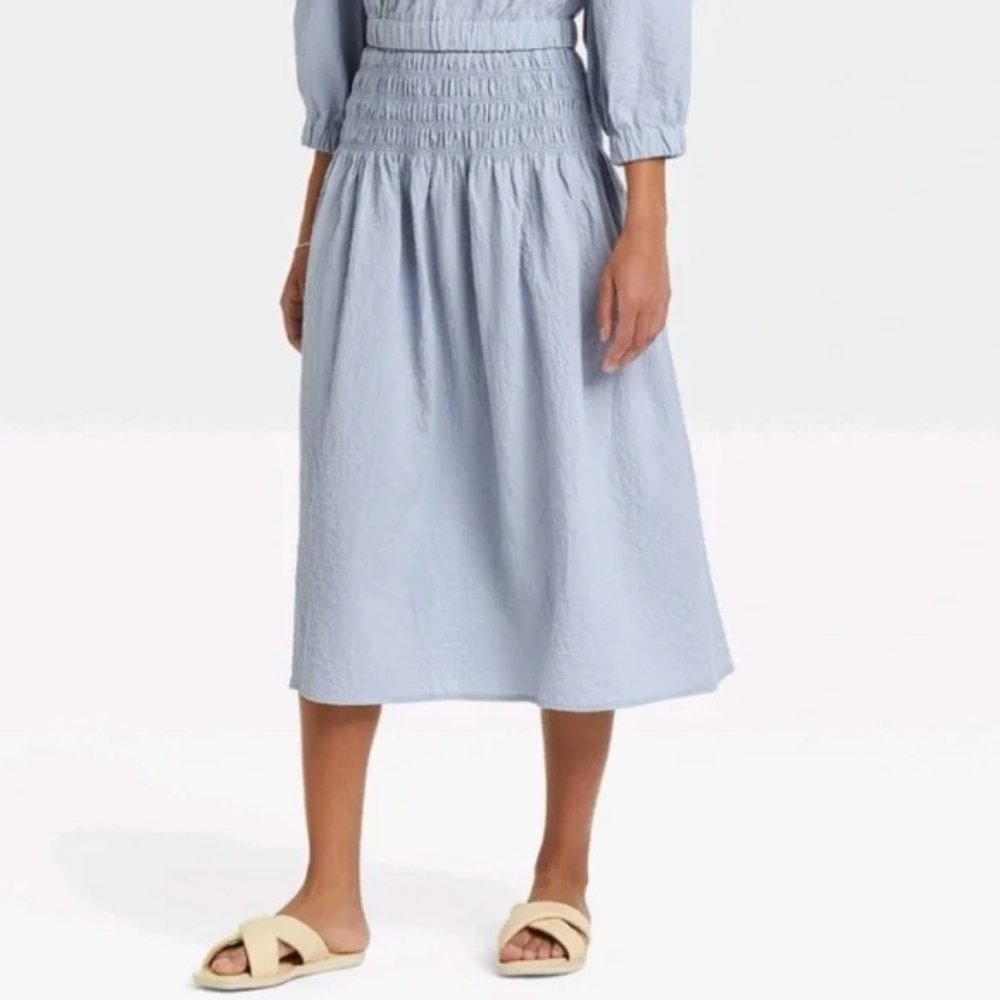 A New Day smocked midi skirt